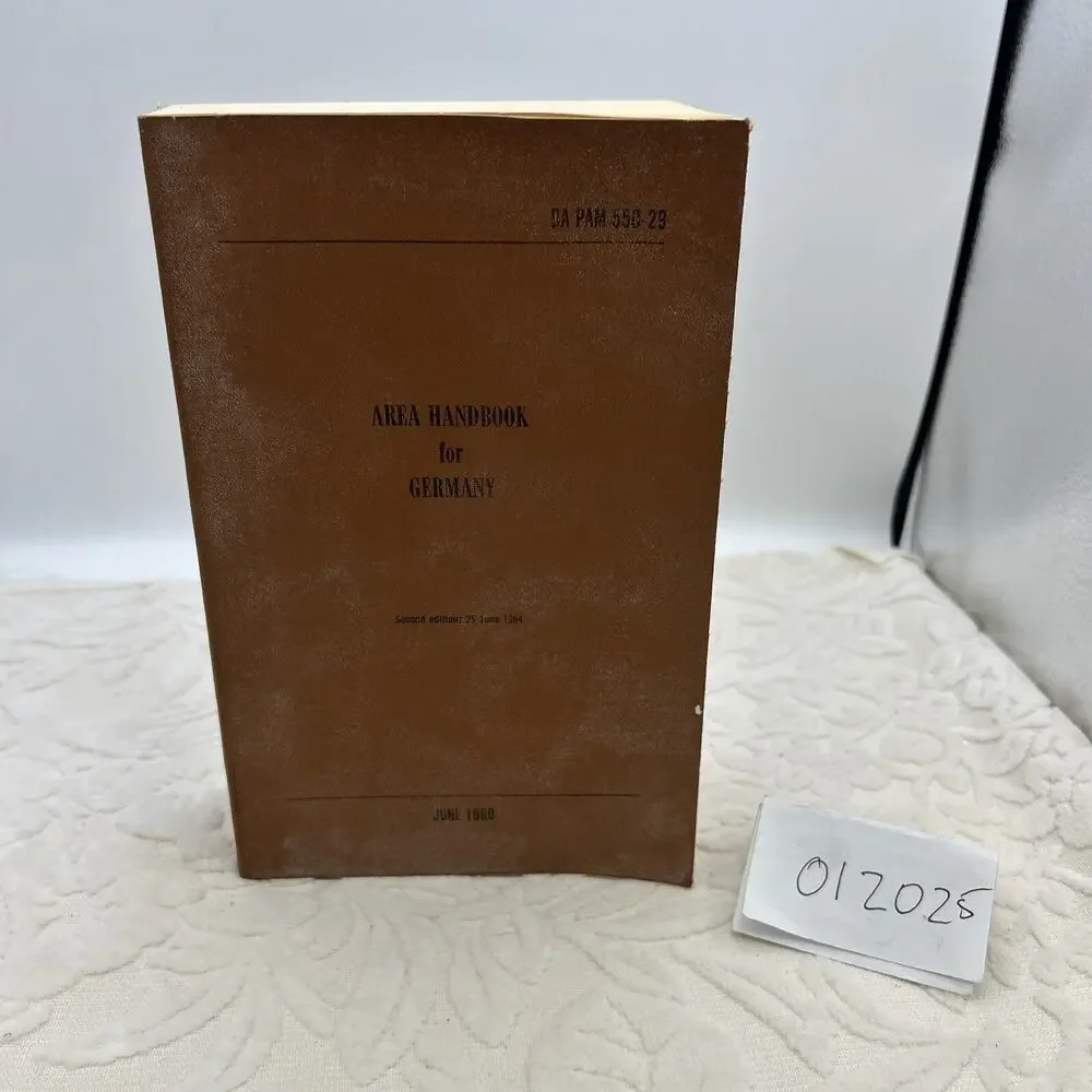 Military handbook, Rare DA Pam #550-29, Area Handbook for Germany June 1960
